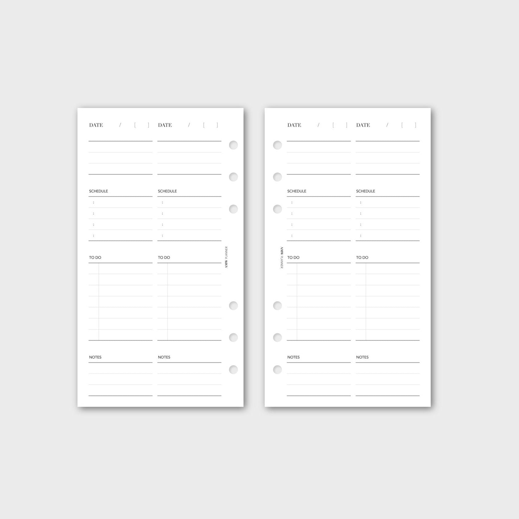 Daily Planner | 2 Days on 1 Page