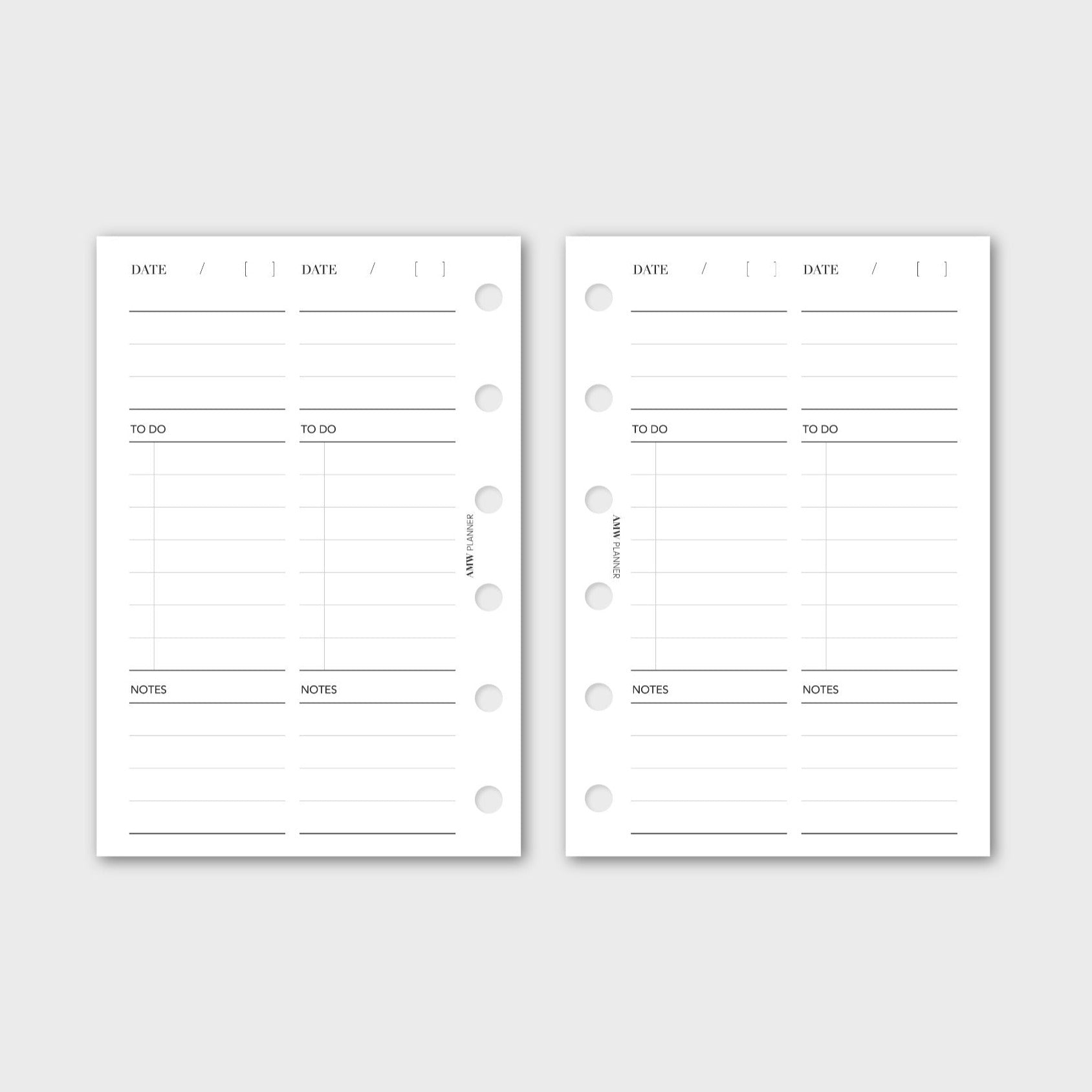 Daily Planner | 2 Days on 1 Page